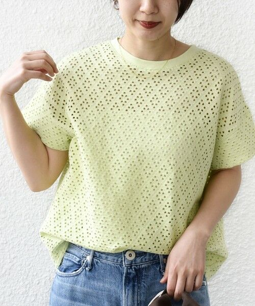 SHIPS / シップス カットソー | 《予約》〈手洗い可能〉アイレット ショート スリーブ プルオーバー | 詳細25