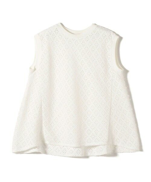 SHIPS / シップス カットソー | 《予約》〈手洗い可能〉アイレット ノースリーブ フレア プルオーバー | 詳細9