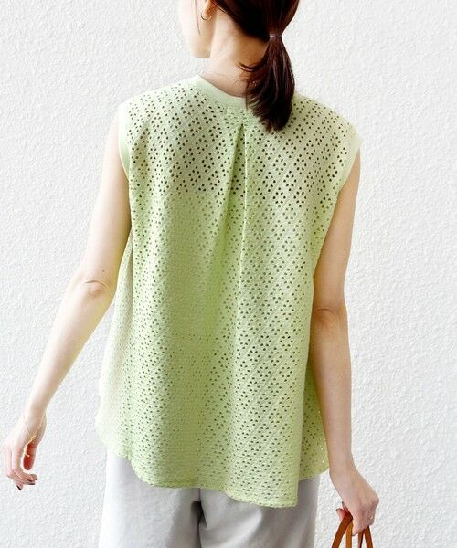 SHIPS / シップス カットソー | 《予約》〈手洗い可能〉アイレット ノースリーブ フレア プルオーバー | 詳細27