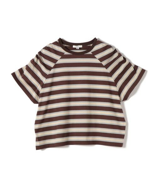 SHIPS / シップス Tシャツ | 《予約》〈手洗い可能〉ボーダー / ソリッド 袖ギャザー ショートスリーブ プルオーバー | 詳細10