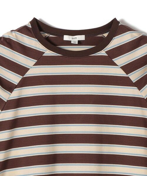 SHIPS / シップス Tシャツ | 《予約》〈手洗い可能〉ボーダー / ソリッド 袖ギャザー ショートスリーブ プルオーバー | 詳細12