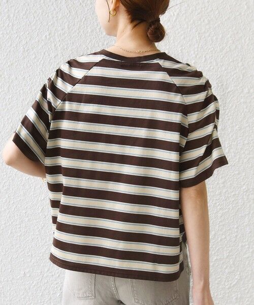 SHIPS / シップス Tシャツ | 《予約》〈手洗い可能〉ボーダー / ソリッド 袖ギャザー ショートスリーブ プルオーバー | 詳細6