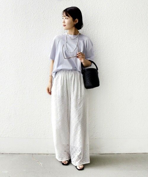 SHIPS / シップス Tシャツ | 《予約》〈手洗い可能〉ボーダー / ソリッド 袖ギャザー ショートスリーブ プルオーバー | 詳細16