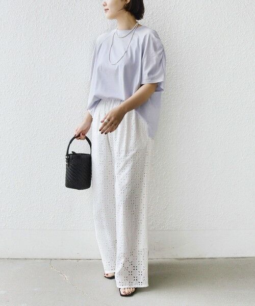 SHIPS / シップス Tシャツ | 《予約》〈手洗い可能〉ボーダー / ソリッド 袖ギャザー ショートスリーブ プルオーバー | 詳細17