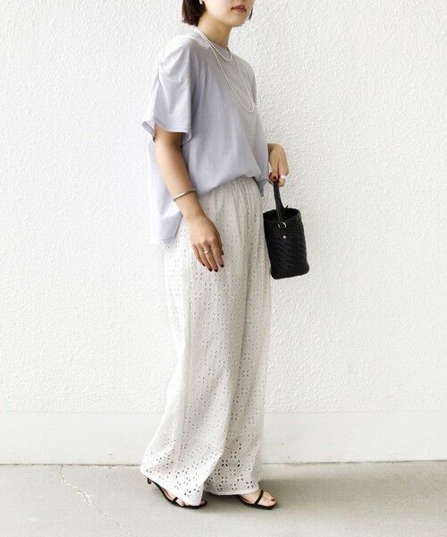 SHIPS / シップス Tシャツ | 《予約》〈手洗い可能〉ボーダー / ソリッド 袖ギャザー ショートスリーブ プルオーバー | 詳細19