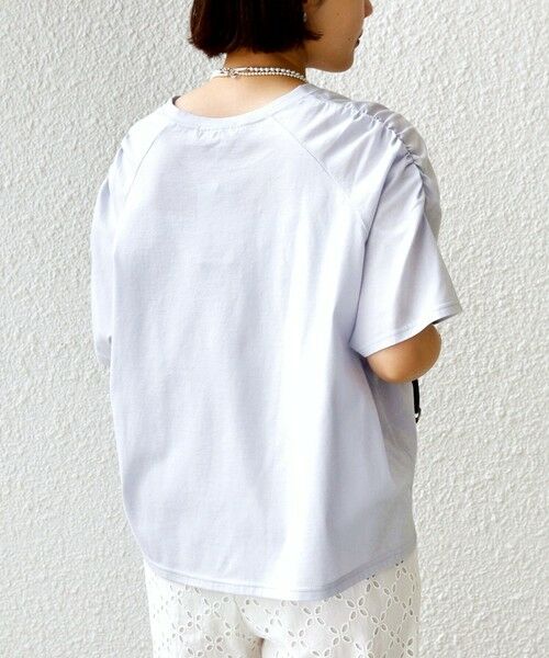 SHIPS / シップス Tシャツ | 《予約》〈手洗い可能〉ボーダー / ソリッド 袖ギャザー ショートスリーブ プルオーバー | 詳細22