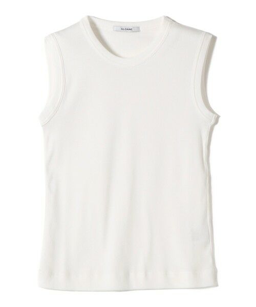 SHIPS / シップス タンクトップ | SLOANE:一部別注ｽﾄﾚｯﾁ ﾘﾌﾞN/S（ライトホワイト）
