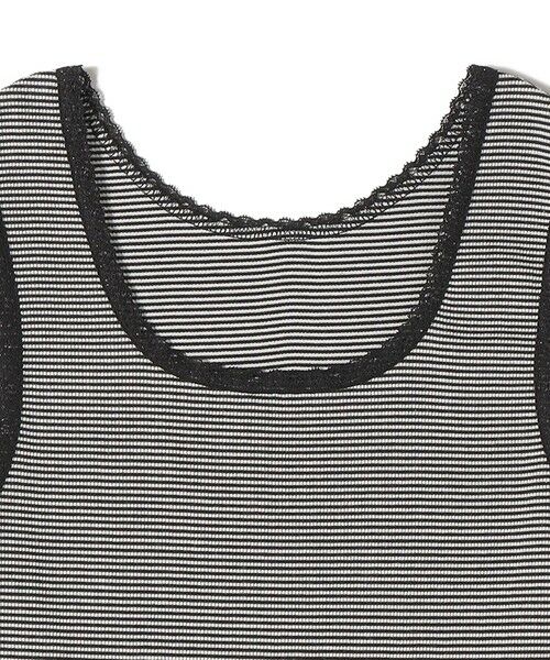 SHIPS / シップス タンクトップ | 〈手洗い可能〉ボーダー レース トリミング 2WAY タンクトップ | 詳細2