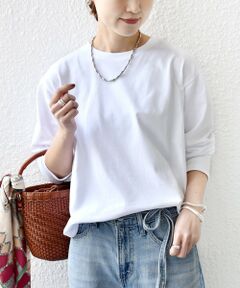 SHIPS / シップス カットソー（半袖以外） | 〈接触冷感 / UVカット / 手洗い可能〉ロング リブ ラウンド ヘム プルオーバー