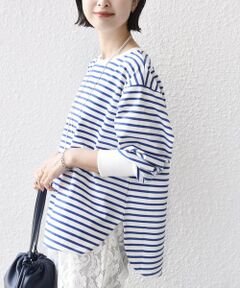 SHIPS / シップス カットソー（半袖以外） | 〈接触冷感 / UVカット / 手洗い可能〉ロング リブ ラウンド ヘム プルオーバー