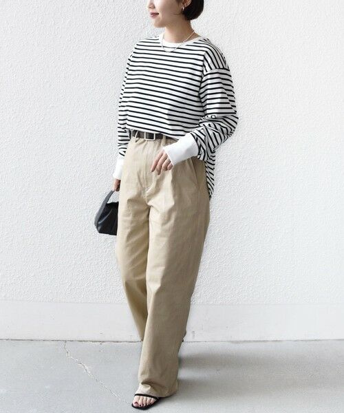 SHIPS / シップス カットソー（半袖以外） | 〈接触冷感 / UVカット / 手洗い可能〉ロング リブ ラウンド ヘム プルオーバー | 詳細12