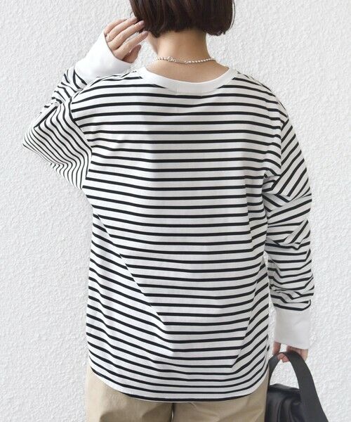 SHIPS / シップス カットソー（半袖以外） | 〈接触冷感 / UVカット / 手洗い可能〉ロング リブ ラウンド ヘム プルオーバー | 詳細16