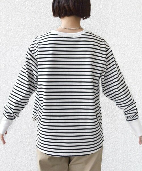 SHIPS / シップス カットソー（半袖以外） | 〈接触冷感 / UVカット / 手洗い可能〉ロング リブ ラウンド ヘム プルオーバー | 詳細23