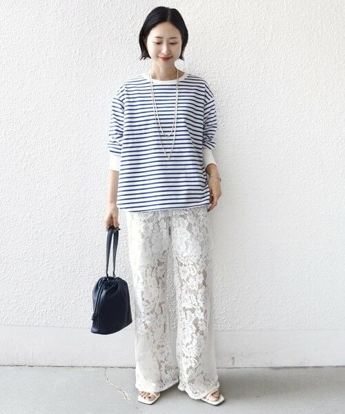 SHIPS / シップス カットソー（半袖以外） | 〈接触冷感 / UVカット / 手洗い可能〉ロング リブ ラウンド ヘム プルオーバー | 詳細25