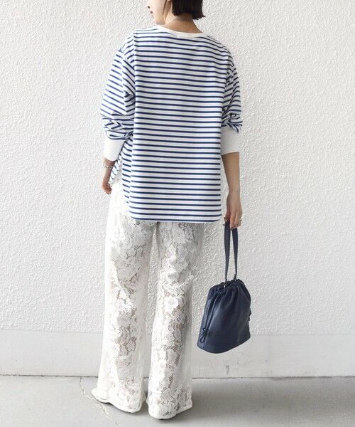 SHIPS / シップス カットソー（半袖以外） | 〈接触冷感 / UVカット / 手洗い可能〉ロング リブ ラウンド ヘム プルオーバー | 詳細27