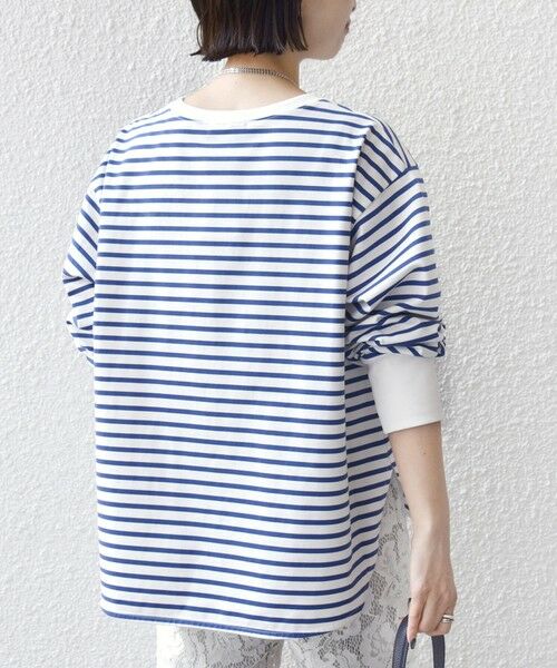 SHIPS / シップス カットソー（半袖以外） | 〈接触冷感 / UVカット / 手洗い可能〉ロング リブ ラウンド ヘム プルオーバー | 詳細30