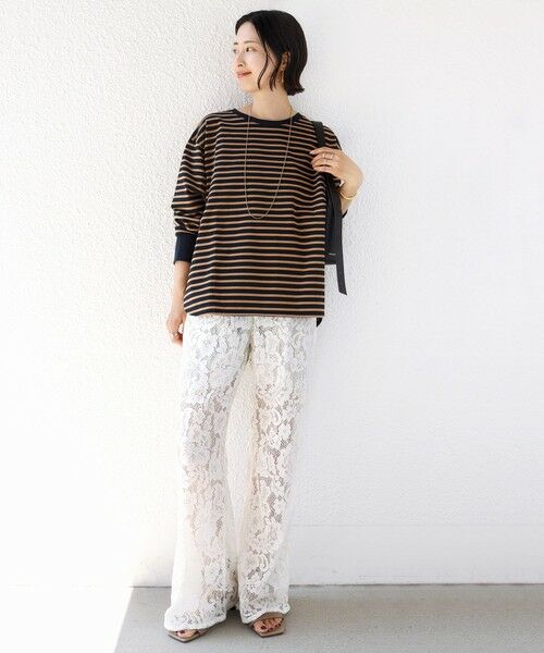 SHIPS / シップス カットソー（半袖以外） | 《一部予約》〈接触冷感 / UVカット / 手洗い可能〉ロング リブ ラウンド ヘム プルオーバー | 詳細25