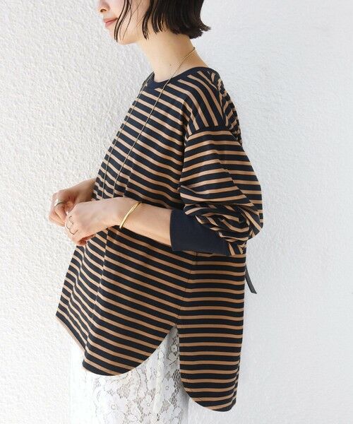 SHIPS / シップス カットソー（半袖以外） | 《一部予約》〈接触冷感 / UVカット / 手洗い可能〉ロング リブ ラウンド ヘム プルオーバー | 詳細29