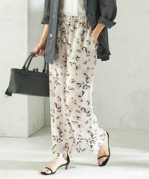 SHIPS / シップス その他パンツ | 《予約》〈手洗い可能〉IPEKER プリント ワイド パンツ（アイボリー）