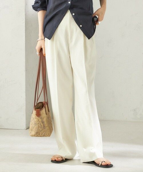 SHIPS / シップス その他パンツ | 《予約》〈手洗い可能〉ドライ シャンタン フロント タック パンツ | 詳細12