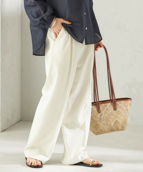 SHIPS / シップス その他パンツ | 《予約》〈手洗い可能〉ドライ シャンタン フロント タック パンツ | 詳細14