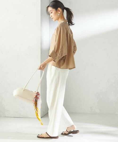 SHIPS / シップス その他パンツ | 《予約》〈手洗い可能〉ドライ シャンタン フロント タック パンツ | 詳細2