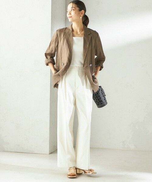 SHIPS / シップス その他パンツ | 《予約》〈手洗い可能〉ドライ シャンタン フロント タック パンツ | 詳細6