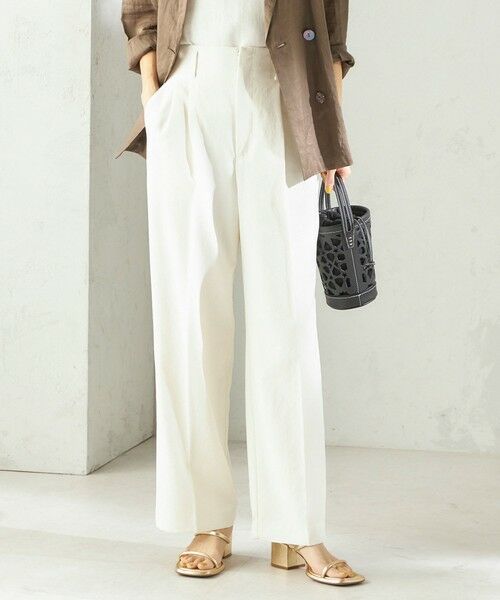 SHIPS / シップス その他パンツ | 《予約》〈手洗い可能〉ドライ シャンタン フロント タック パンツ | 詳細7