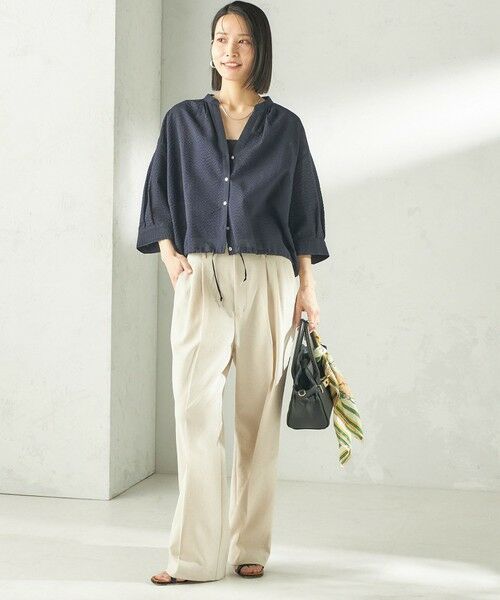 SHIPS / シップス その他パンツ | 《予約》〈手洗い可能〉ドライ シャンタン フロント タック パンツ | 詳細19