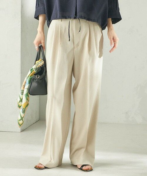 SHIPS / シップス その他パンツ | 《予約》〈手洗い可能〉ドライ シャンタン フロント タック パンツ | 詳細22