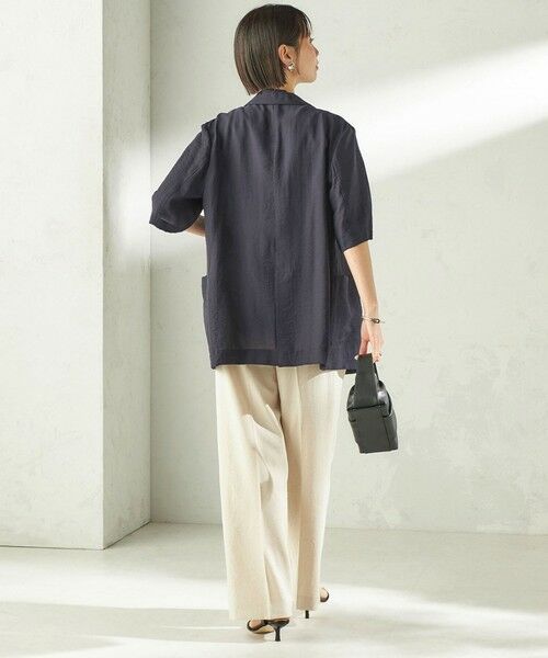 SHIPS / シップス その他パンツ | 《予約》〈手洗い可能〉ドライ シャンタン フロント タック パンツ | 詳細28