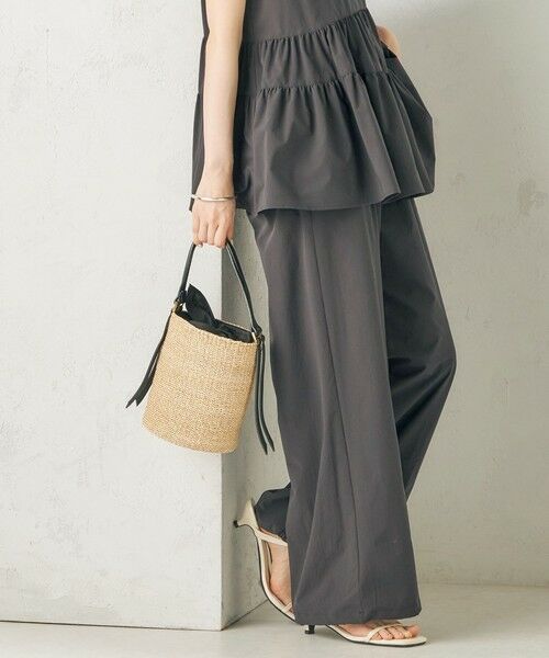 SHIPS / シップス その他パンツ | 《予約》〈接触冷感 / 撥水加工〉TEXBRID(R) 裾 ドロスト パンツ（ブラック）