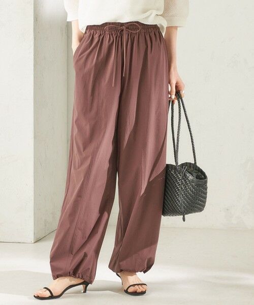 SHIPS / シップス その他パンツ | 《予約》〈接触冷感 / 撥水加工〉TEXBRID(R) 裾 ドロスト パンツ（ブラウン）