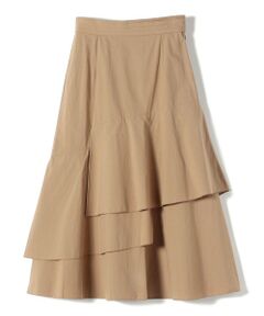 SHIPS / シップス ロング・マキシ丈スカート | SHIPS Primary Navy Label:〈手洗い可能〉アシンメトリー ティアード スカート