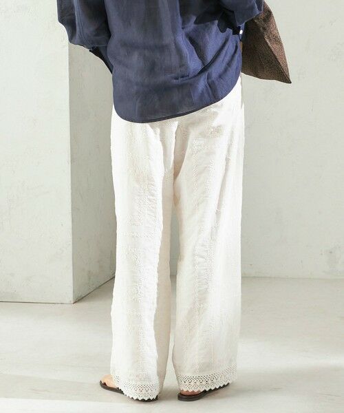 SHIPS / シップス その他パンツ | 《予約》〈手洗い可能〉パッチワーク レース ドロスト パンツ | 詳細11