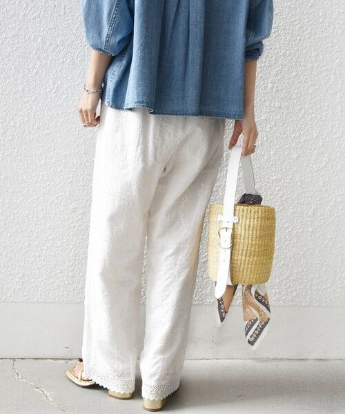 SHIPS / シップス その他パンツ | 《予約》〈手洗い可能〉パッチワーク レース ドロスト パンツ | 詳細18