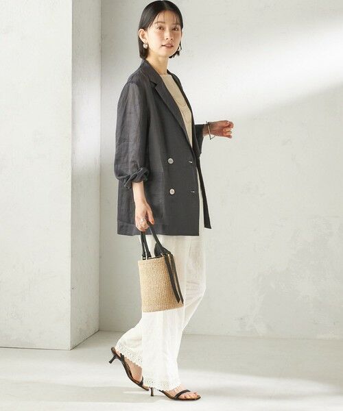 SHIPS / シップス その他パンツ | 《予約》〈手洗い可能〉パッチワーク レース ドロスト パンツ | 詳細3