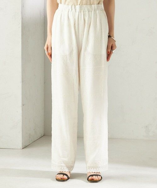 SHIPS / シップス その他パンツ | 《予約》〈手洗い可能〉パッチワーク レース ドロスト パンツ | 詳細30