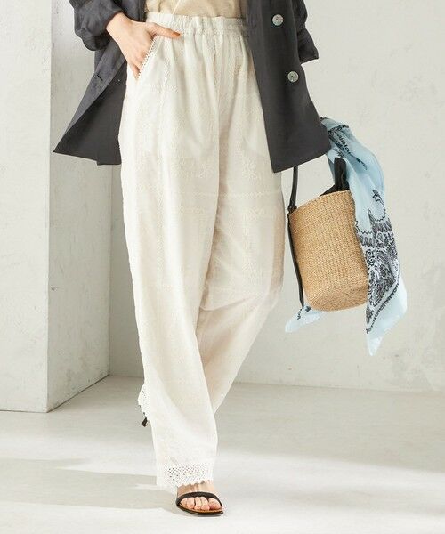 SHIPS / シップス その他パンツ | 《予約》〈手洗い可能〉パッチワーク レース ドロスト パンツ | 詳細6