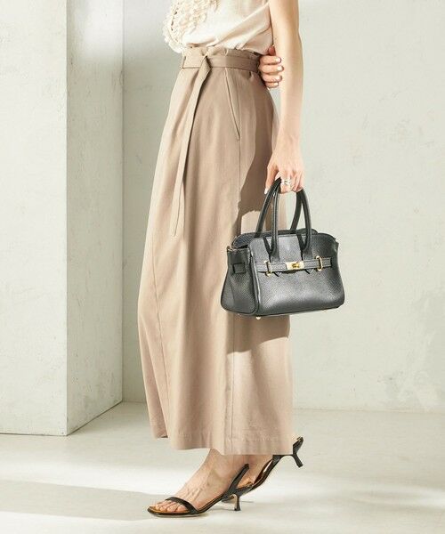 SHIPS / シップス ロング・マキシ丈スカート | 《予約》〈手洗い可能〉麻混 ベルト付 ウエストタック ナロー スカート | 詳細29