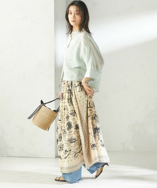 SHIPS / シップス ロング・マキシ丈スカート | 《予約》【SHIPS別注】BINDU:〈手洗い可能〉フロリダ マップ スカート | 詳細2