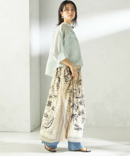 SHIPS / シップス ロング・マキシ丈スカート | 《予約》【SHIPS別注】BINDU:〈手洗い可能〉フロリダ マップ スカート | 詳細4