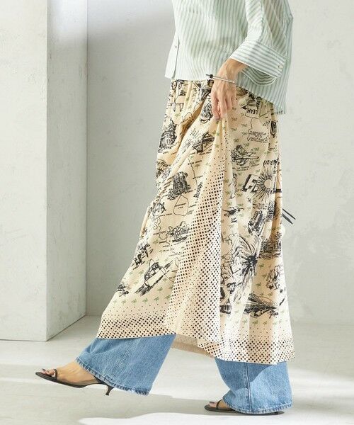 SHIPS / シップス ロング・マキシ丈スカート | 《予約》【SHIPS別注】BINDU:〈手洗い可能〉フロリダ マップ スカート | 詳細6