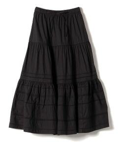 SHIPS / シップス ロング・マキシ丈スカート | 【SHIPS別注】Fanaka:〈手洗い可能〉ライン レース ティアード スカート