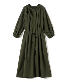 SHIPS / シップス ロング・マキシ丈ワンピース | SHIPS Primary Navy Label:〈手洗い可能〉撥水 羽織 ギャザー ワンピース