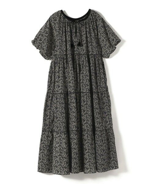 SHIPS / シップス ロング・マキシ丈ワンピース | Fanaka:〈手洗い可能〉2WAY フラワー プリント ワンピース（ダークブルー）