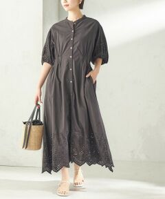 SHIPS / シップス ロング・マキシ丈ワンピース | 《予約》【SHIPS別注】Fanaka:〈手洗い可能〉シフリー ウエスト ギャザー ワンピース