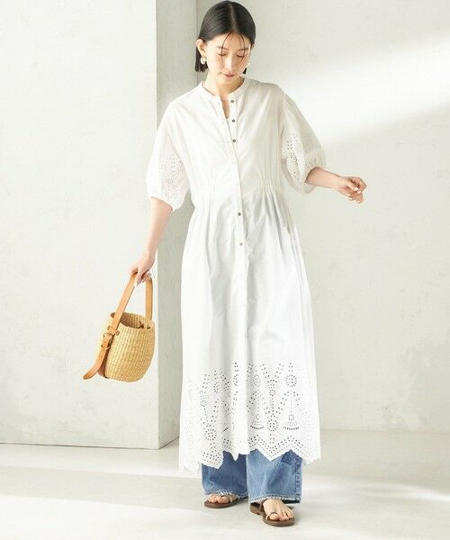 SHIPS / シップス ロング・マキシ丈ワンピース | 《予約》【SHIPS別注】Fanaka:〈手洗い可能〉シフリー ウエスト ギャザー ワンピース | 詳細1