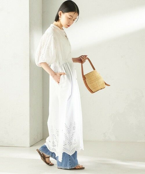 SHIPS / シップス ロング・マキシ丈ワンピース | 《予約》【SHIPS別注】Fanaka:〈手洗い可能〉シフリー ウエスト ギャザー ワンピース | 詳細4