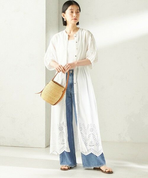 SHIPS / シップス ロング・マキシ丈ワンピース | 《予約》【SHIPS別注】Fanaka:〈手洗い可能〉シフリー ウエスト ギャザー ワンピース | 詳細5